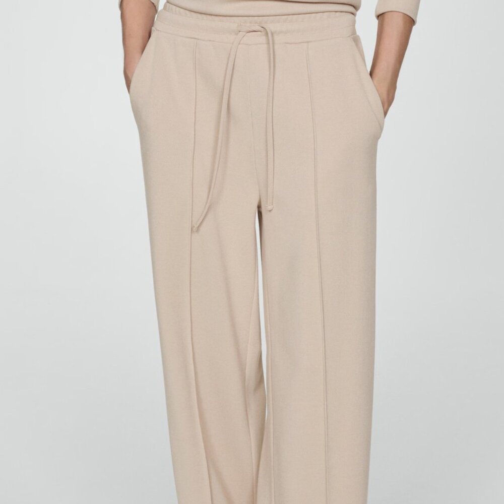 MANGO Seam-Detail Straight-fir Trousers